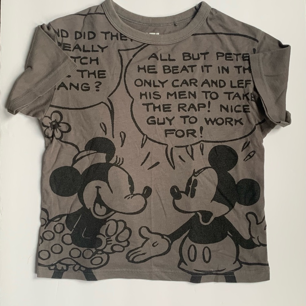 Uniqlo  Disney Mickey Kids T-Shirt, Grey